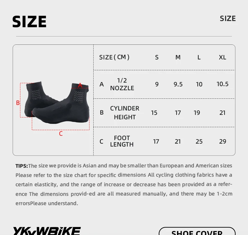 YKYWBIKE Radfahren Schuh Abdeckung Rennrad Überschuhe Leichte Frauen Männer Elastische MTB Fahrrad Schuhe Abdeckung Reflektierende – Detail 1
