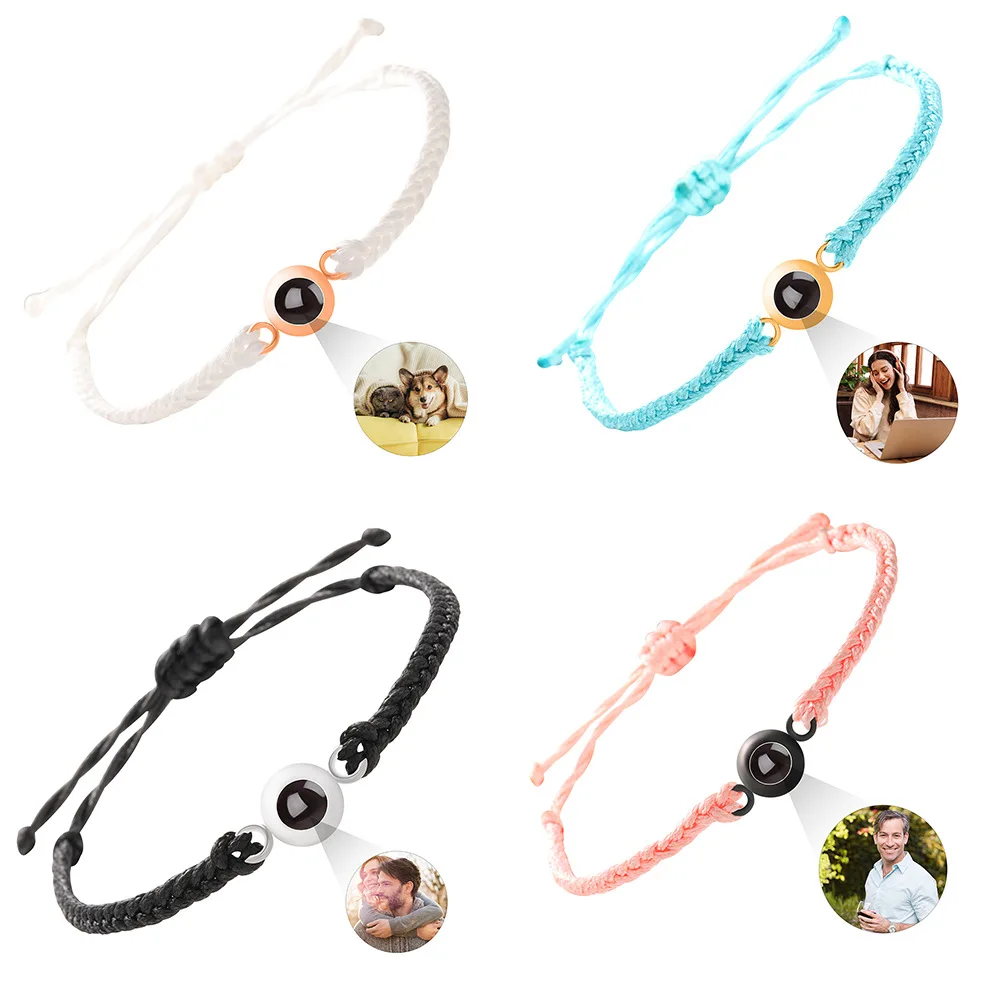 

Personalized Photo Bracelets Custom Photo Projection Bracelet Adjustable Projection Picture Bracelet Jewelry for Women Man