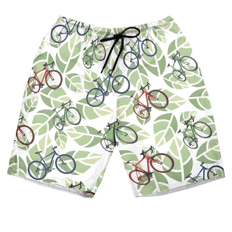 Male Cycling 3D Print Beach Shorts Casual Hawaiian Short Pants For Men Clothes Fashion Bike Trunks Riding Sport Bicycle Trousers