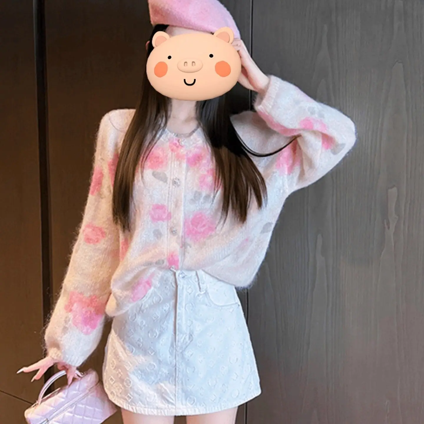 Cardigan maglione lavorato a maglia delicato stile giapponese Maglioni con bottoni stampati da donna Top cappotti slim autunnali Femme