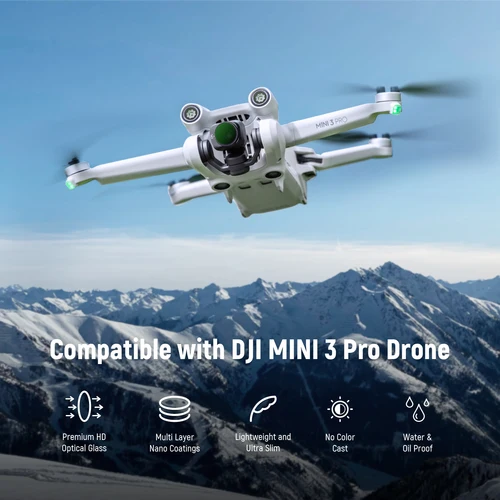 Imagen 2 del producto NEEWER Juego de filtros ND compatible con DJI Mini 3/Mini 3 Pro, paquete de 6 accesorios de lentes de Dron con filtro de densidad neutra