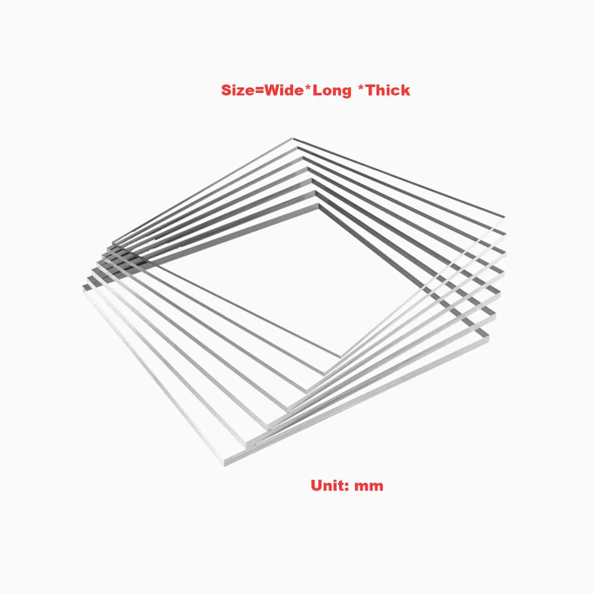 High-Temperature Polycarbonate 3 4 5 6 8 10mm Solid Hard Board, Transparent Pc Endurance Board,