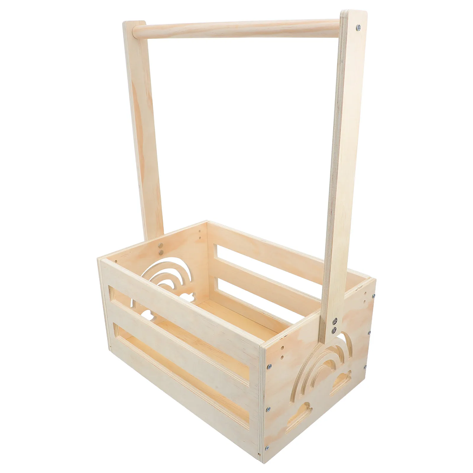 Wooden Pet Closet Organizer Dog Clothes Rack Wardrobe with Hanging Rod Handle Storage Box for Pet Apparel Closet Indoor Space view 6