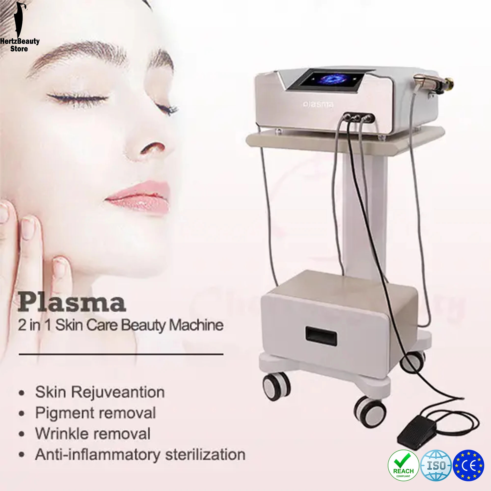 Anti-aging Spray Scar Acne Nevus Freckle Removal Dark Removal Device Plasma Beauty Instrument Desktop Eye Lift High Tech 2-in-1