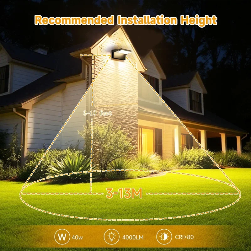 الحديثة في الهواء الطلق الجدار مصباح الممر شرفة حديقة مصابيح المعيشة غرفة نوم الجدار ضوء LED IP65 مقاوم للماء مع أضواء الاستشعار #5