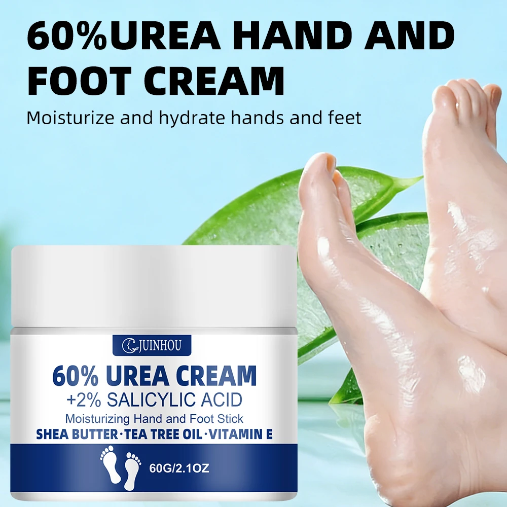 JUINHOU 60% Urea Fußcreme für rissige Fersen, trockene Haut, intensive Feuchtigkeitspflege, Hornhautentferner, glatte Haut, tägliche Fußpflege – Detail 12