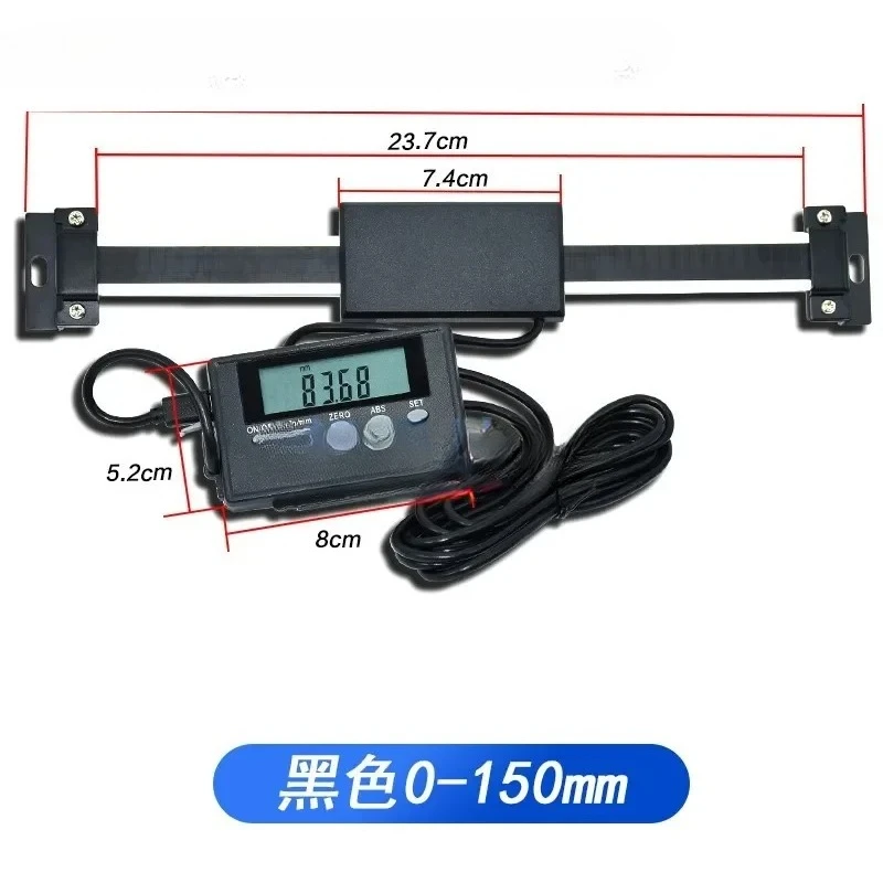 righello con display digitale in lega di alluminio Display ZD250, righello di spostamento a doppio scopo orizzontale e verticale