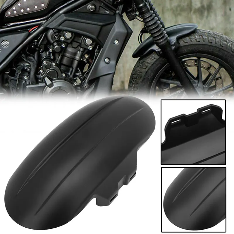 1 Pc Motorcycle Front ABS Fender Black Mudguard Wrapper Fairing For Honda Rebel 300 500 2017-2023 Motocross Accessories