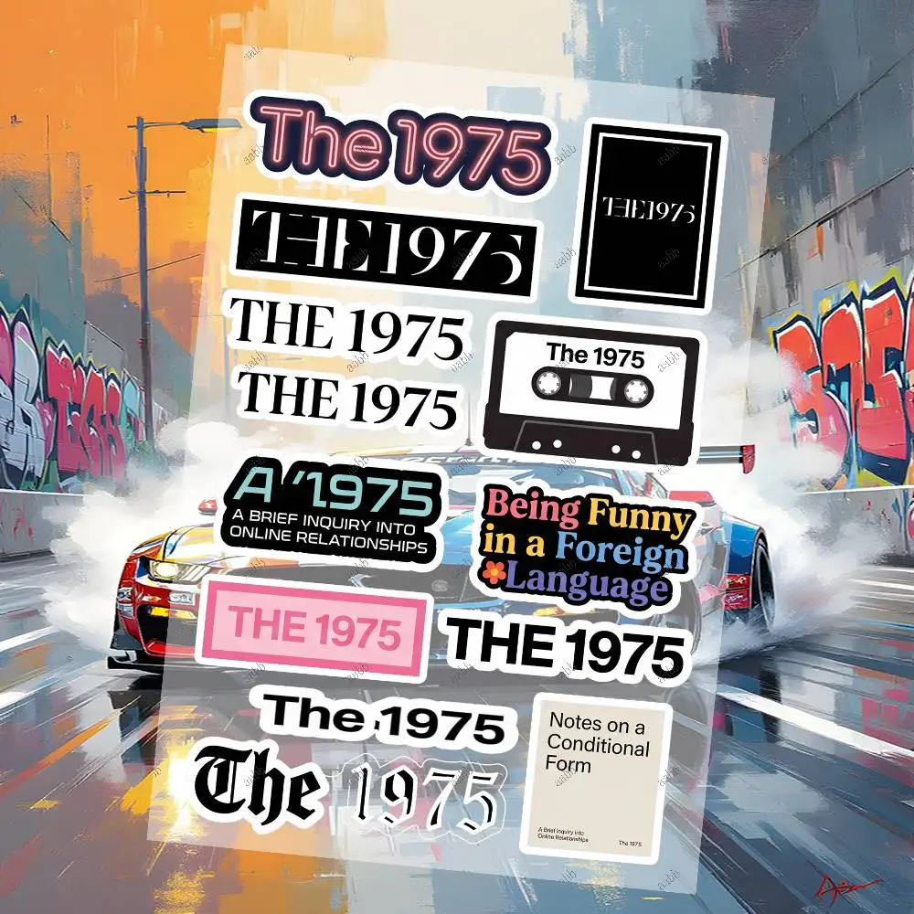The 1975 Custom Motorcycle Sticker Kit Reflective Decal Set For Helmet Tank Fairing Body Graphics