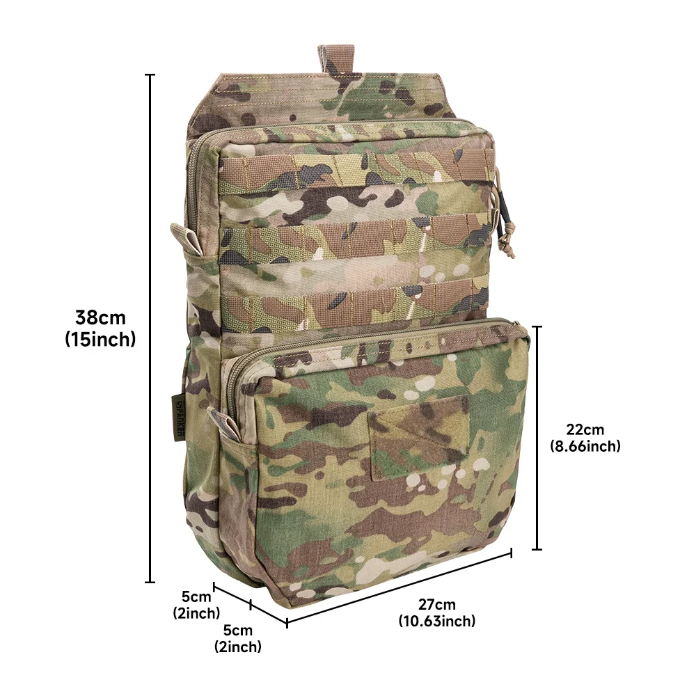 Taktische Hydratationsbeutel Nylon-Trinkrucksack 3L für Wandern Radfahren Jagd Rucksack Nicht enthalten Wassersack – Detail 1