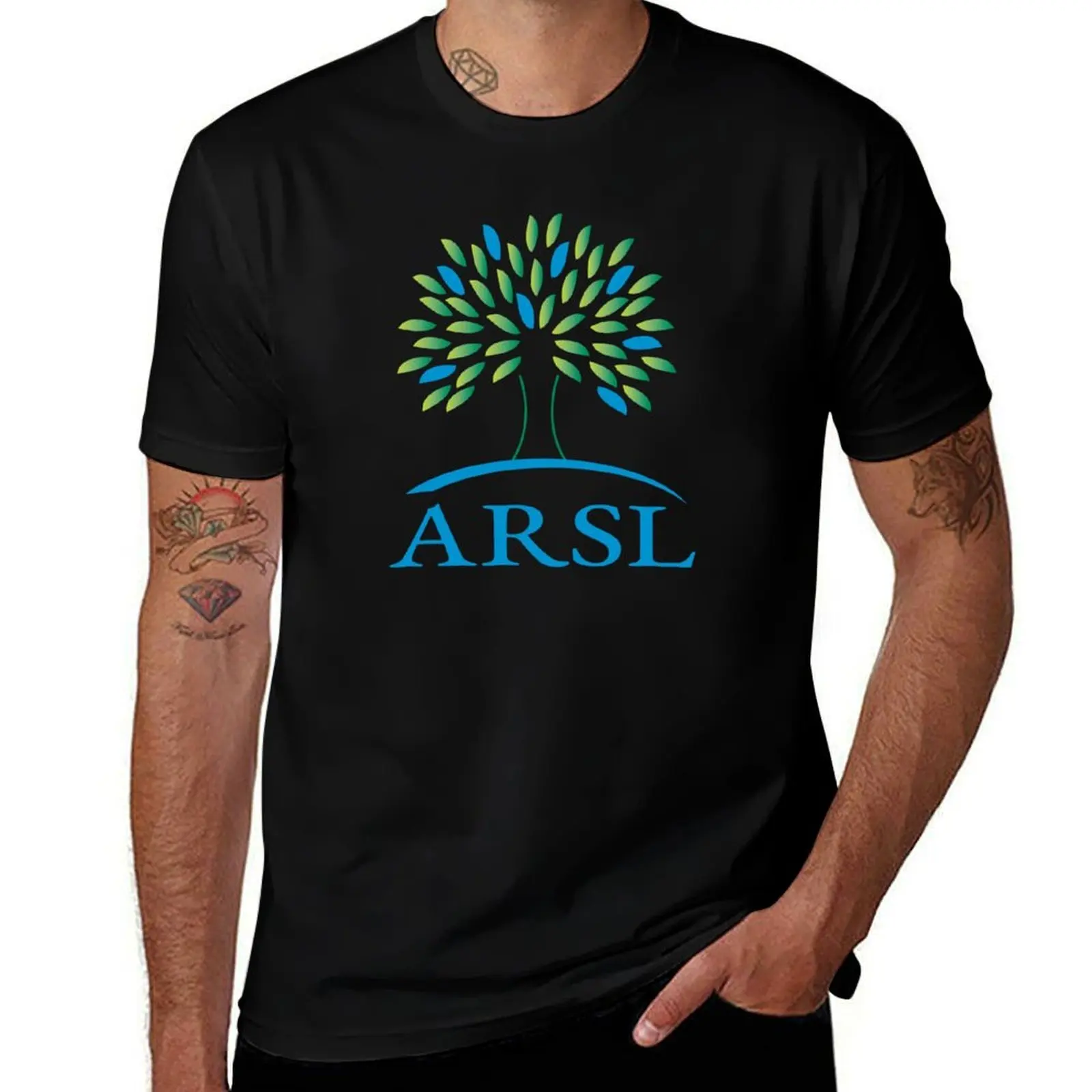 ARSL Acronym Logo T-Shirt Fashion Pattern Printed Tee Shirt T-Shirt