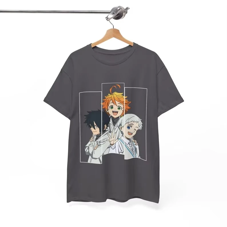 The Promised Neverland Plus Size Streetwear Trendy Cotton Oversized Unisex New Model personality Clothes Print T-Shirt Couples