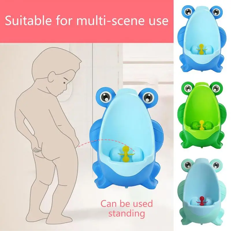 

Toddler Urinal for Boys Frog Pee Urinal Potty Training with Funny Aiming Target Cute Urinal Toilet Wall-Mounted Standing Trainer