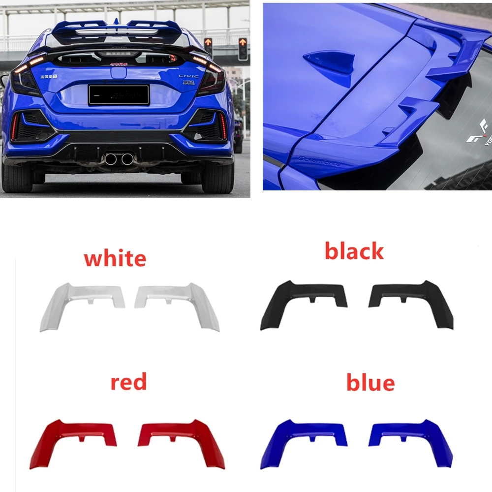 

YOFER Rear Roof Spoiler Wing For Honda Civic 10th Gen Hatchback 2020 2021 Car Dome Window Trunk Lid Decklid Trim Splitter Flap