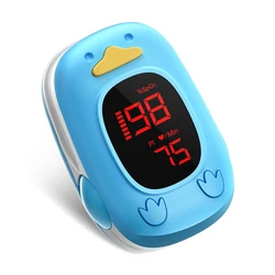 HealthTree Kid Finger Pulse Oximeter Pediatric Oximetro De Dedo SpO2 Pulsioximetro for Baby Child Children LED