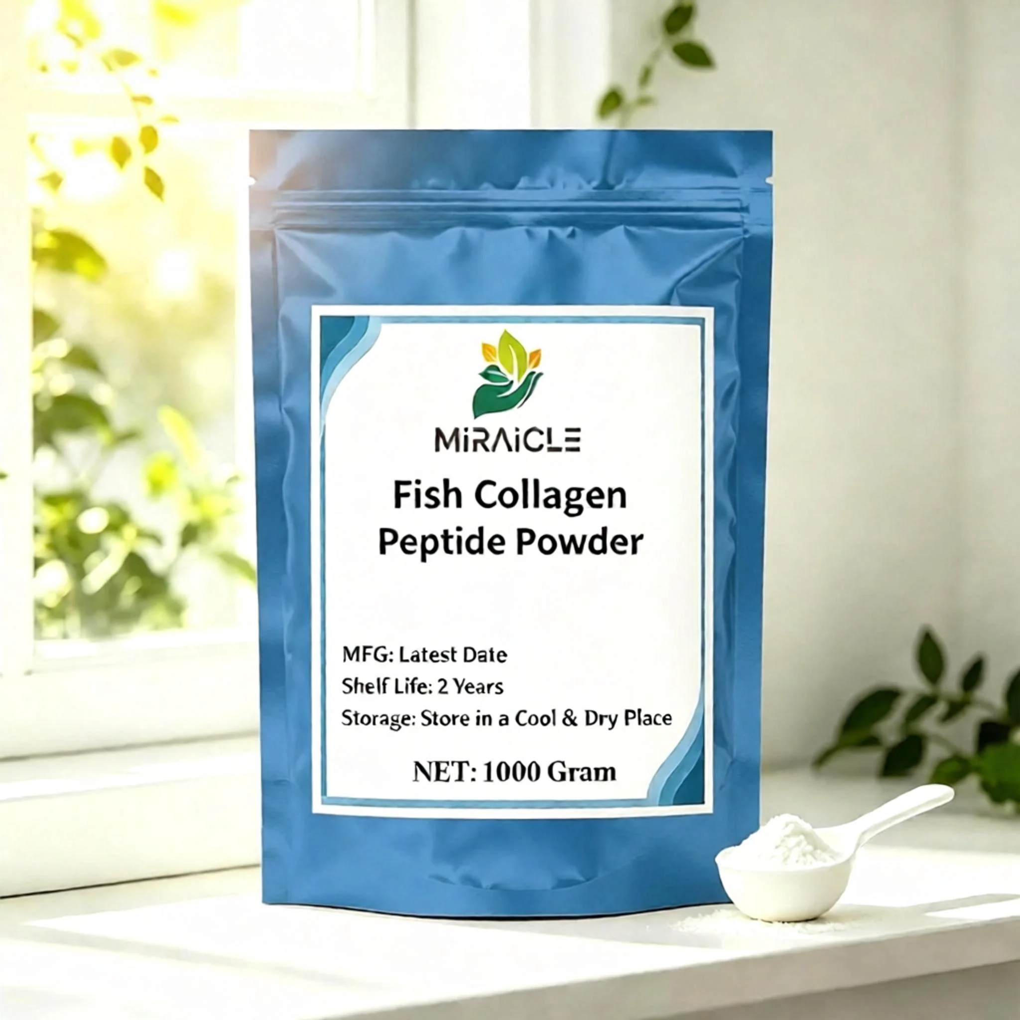 Pure Fish Derived Collagen Peptide Powder, Handcraft Craft Semi-Material, Double Layer Pack Home Spice for Soap DIY Project