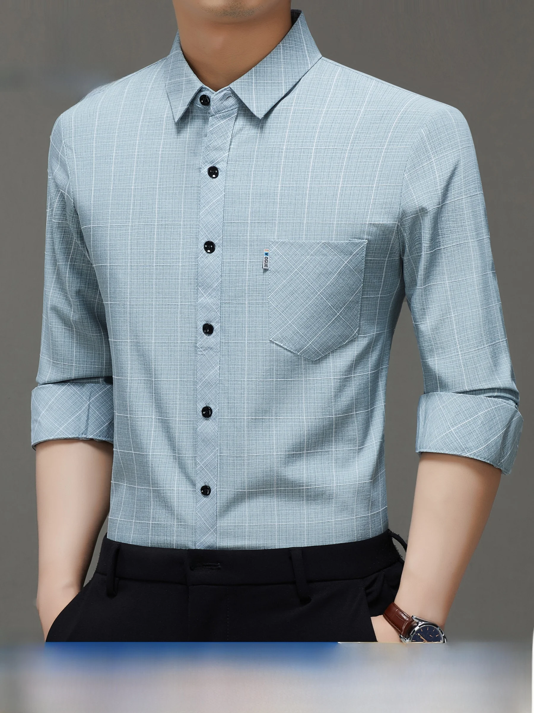 

Pierre Cardin Мужская хлопково-льняная длинная све irt Повседневная тонкая подставка на пуговицах с ket Осенняя дышащая муравьи...