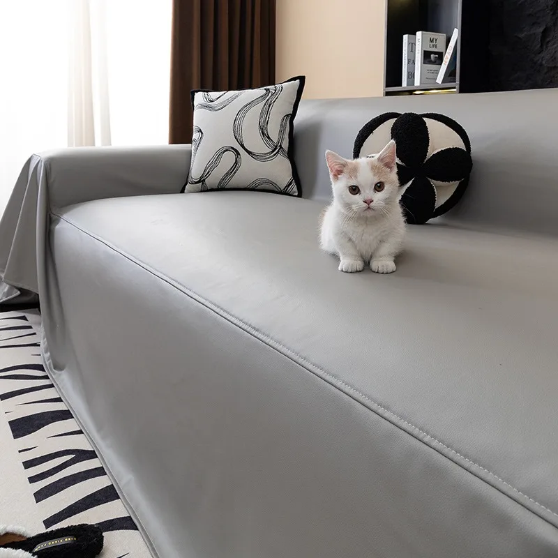 Waterproof Sofa Covers Faux PU Leather Sofa Covers Wipeable Anti-cat Scratching for Sectional Sofa Vintage Couch Cover Loveseat
