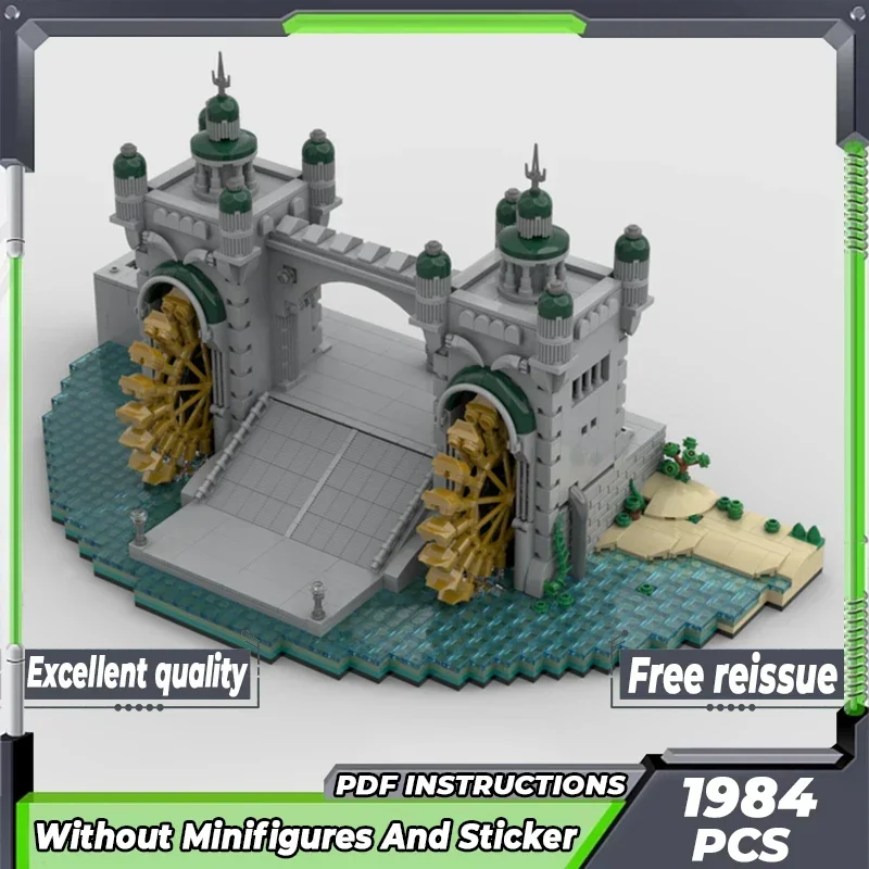 Medieval Street View Model Moc Building Bricks Clock Punk Style Arch Technology Blocks Gifts Christmas Toys DIY Sets Assembly