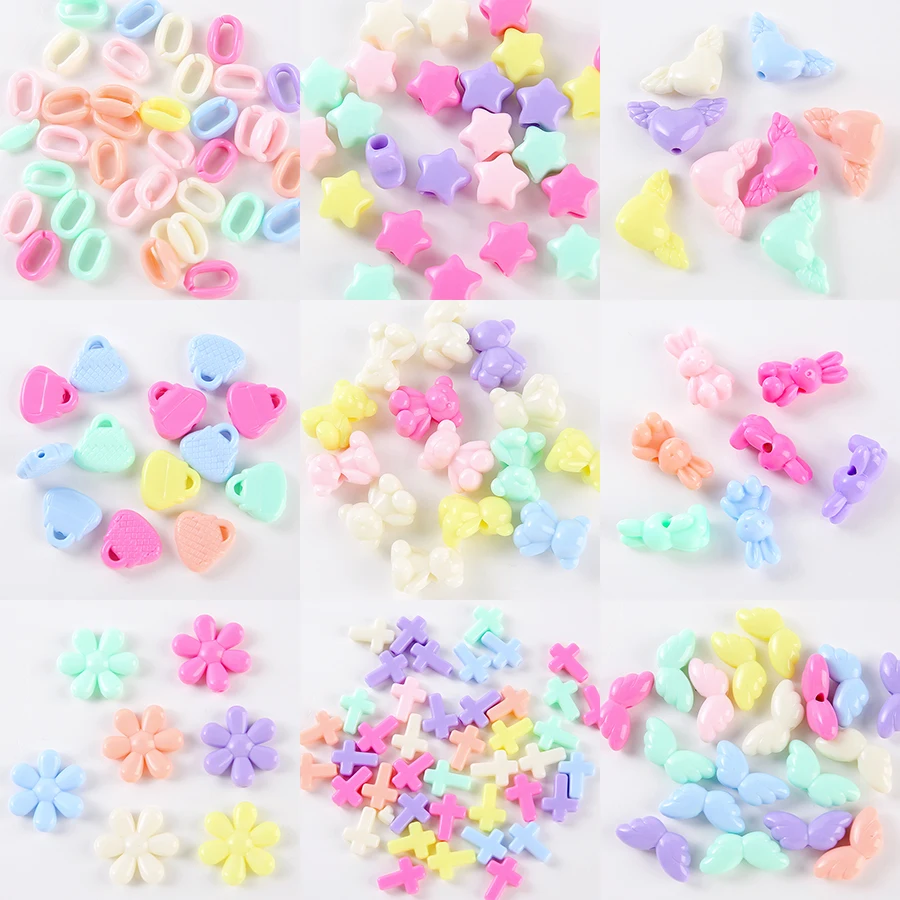 Cuentas de acrílico de alta calidad con forma de macaron, cuentas sueltas para manualidades, accesorios de joyería para el cabello de niños, cadenas para teléfonos.