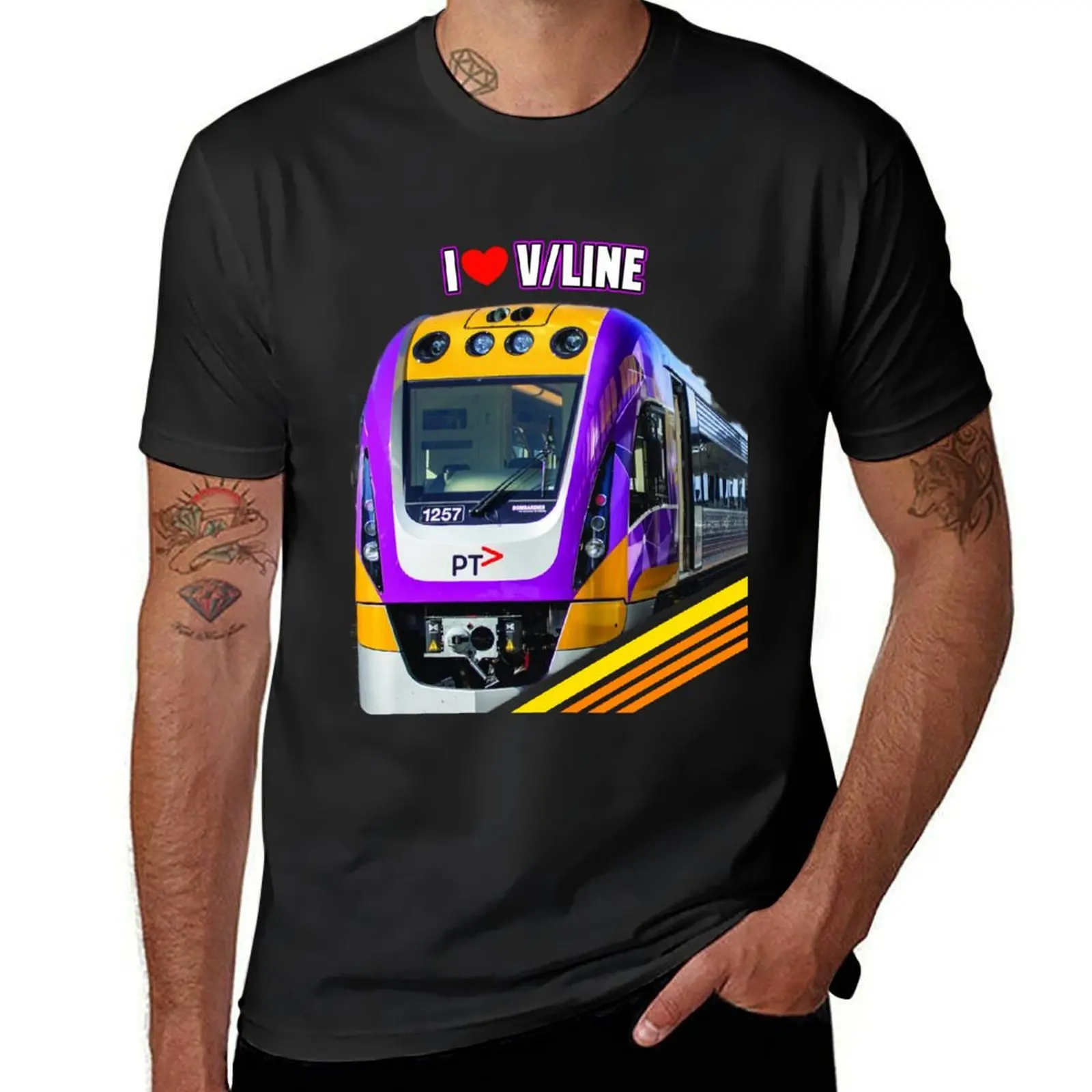I Love Vline T-Shirt sublime quick-drying sweat customs design your own mens big and tall t shirts