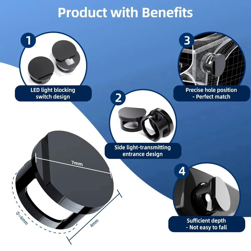 2026 LED Light Cover Adjustable Light Blocker for Ray-Ban Meta Oakley Meta HSTN Smart Glasses Compatible with Way-farer Skyler image 5