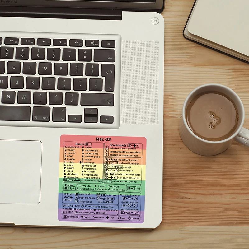 New Shortcut Key Sticker For 13-16" MacBook Pro 13 /Air 13 Windows Word Excel Decal Shortcuts Sticker For Mac OS System