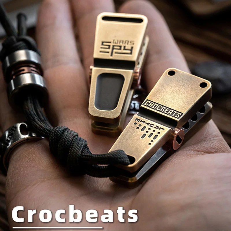 Stock LAUTIE SPY CROCBEATS Fingertip Gyro Decompression Toy Stress Relief Table Metal Antistress Fidget Tools Tactical EDC Gears