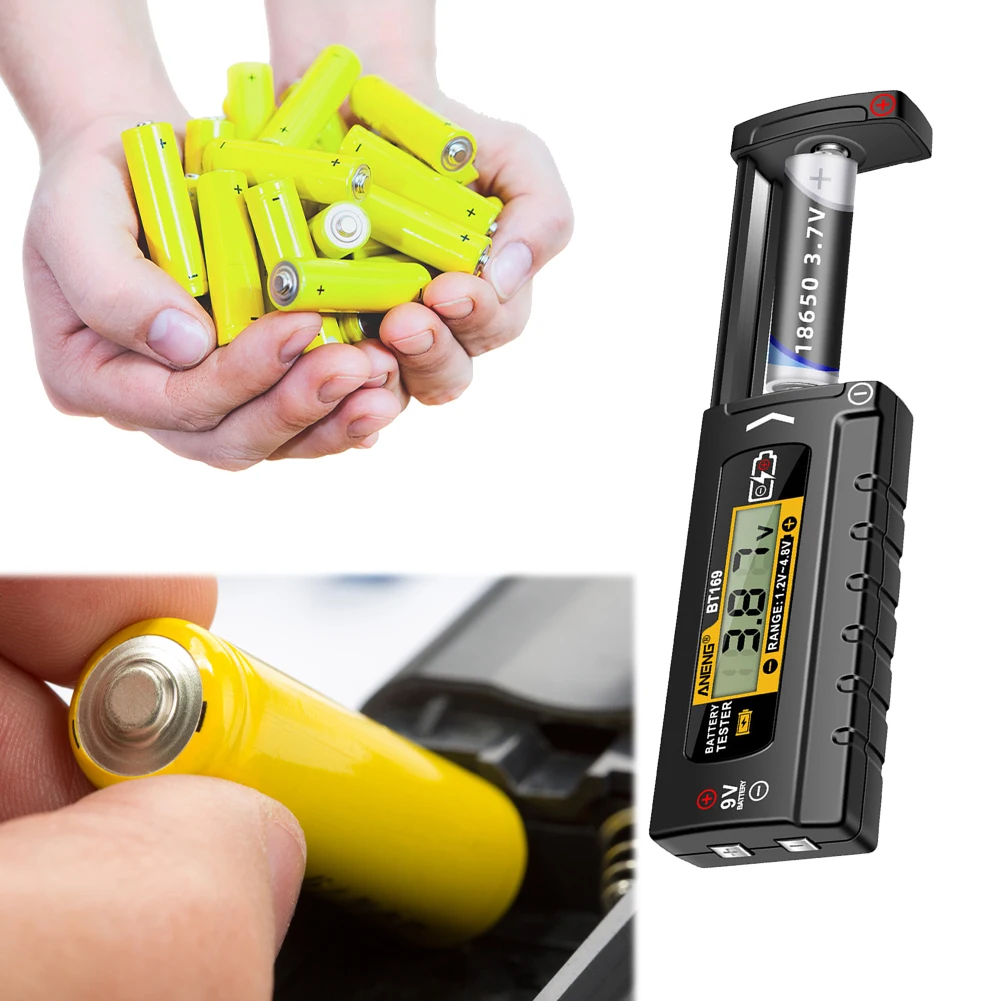 Digital Battery Tester Battery Level Detector Battery Capacity Check Detector Measurements Tester for AAA AA Button Cell