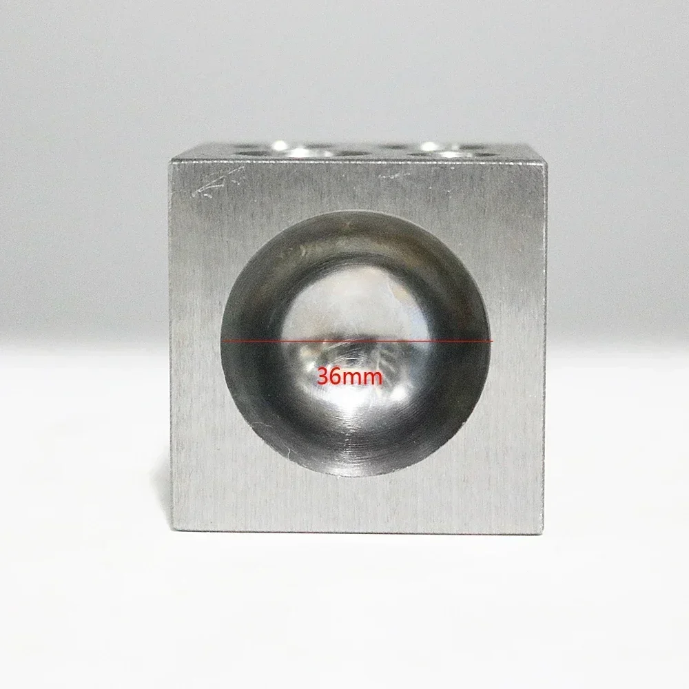 Dapping Block Square with Polished High Carbon Steel Cavities Bell Making Punching Tools Jewelry Making Tools