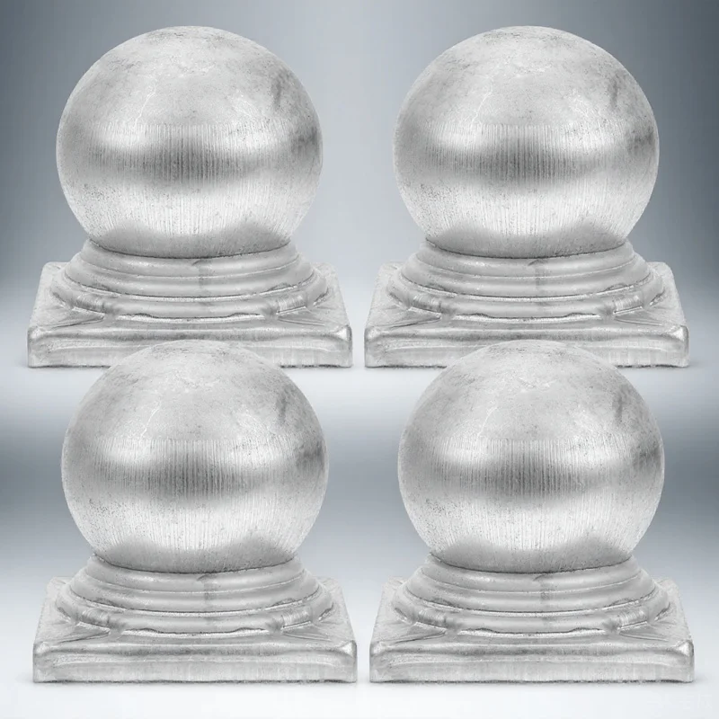 

4pcs Iron Covers Round Column Covers Guardrail For Garden 4X6 Post Size Durable Weather Resistant Post Cover Sealing