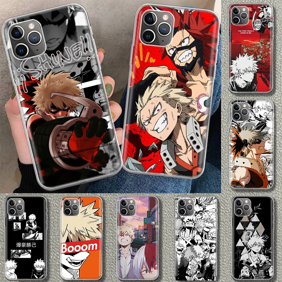 MHA Bakugou Katsuki Phone Case Cover for iPhone 11 12 13 14 15 16 Pro Max Apple X XS XR 7 Plus 8 + Art Customized Fundas 11 14 1