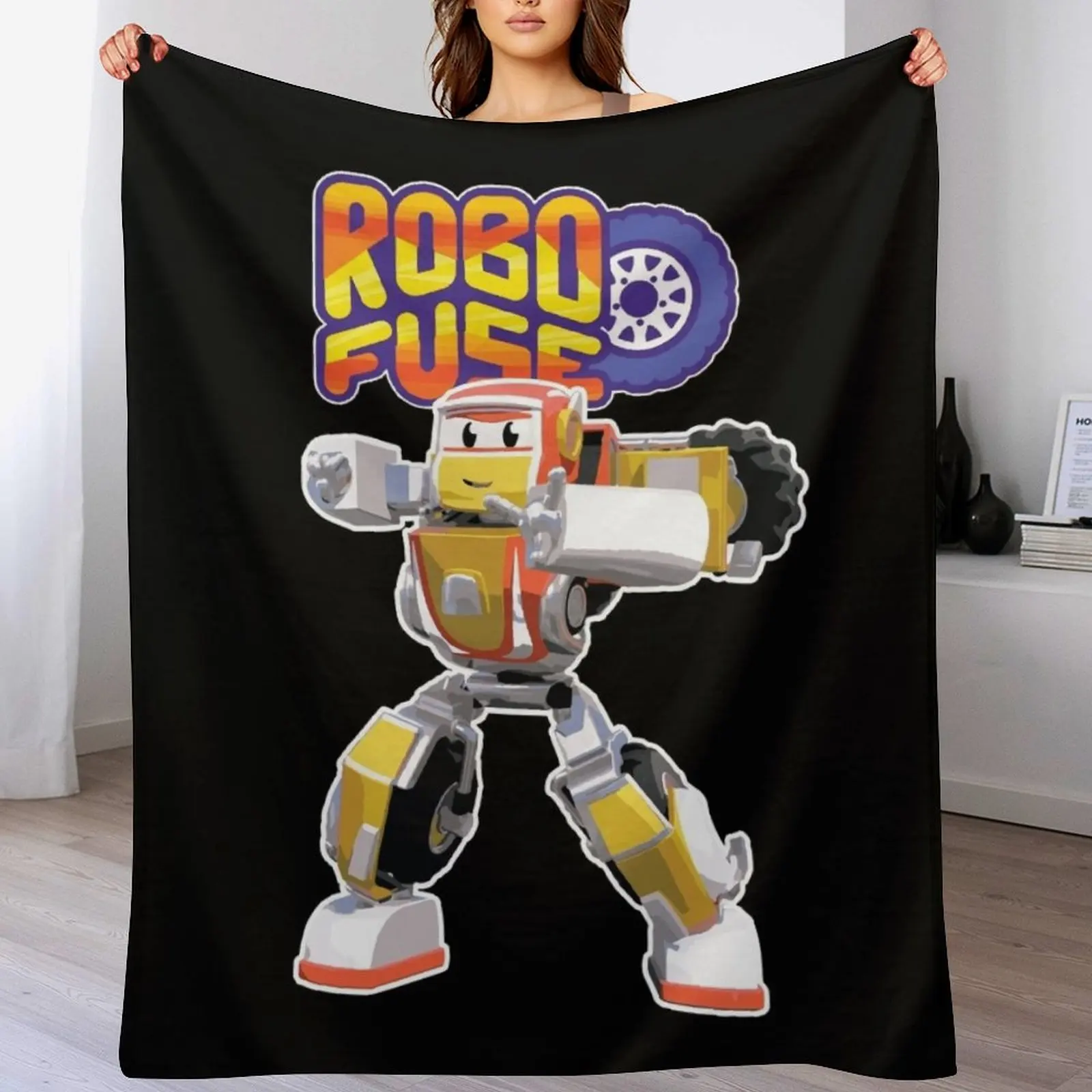 

robofuse Car City's Robo Robot superhero Throw Blanket Soft Plush Plaid Soft Big Blankets Sofas Of Decoration Blankets