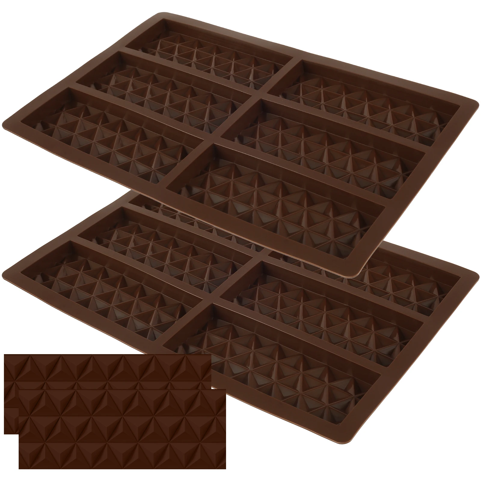 2/4pcs Chocolate Mold With 6 Slots For Easy Release Silicone Chocolate Mold Non-Stick Reusable Mold Chocolate Candy Mold