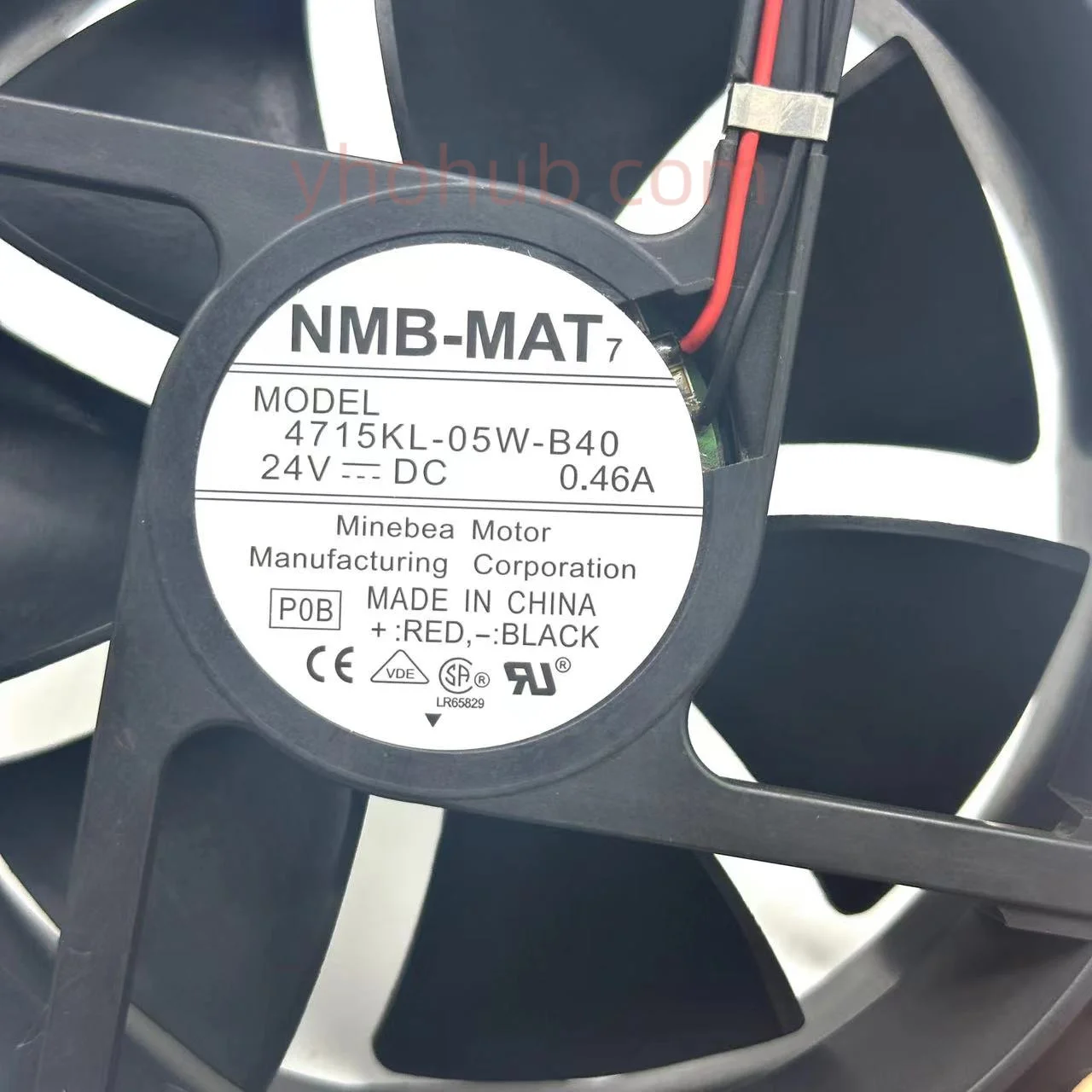 NMB 4715KL-05W-B40 P0B DC 24V 0.46A, 120x120x38mm, 2-와이어 서버 냉각 팬