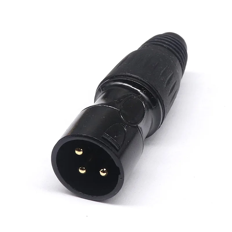XLR 3/4/5 Pin Stecker/Buchse Mikrofon Audio Kabel Stecker Stecker Kanone MIC Kabel Terminal Schwarz Silber Mikrofon Stecker