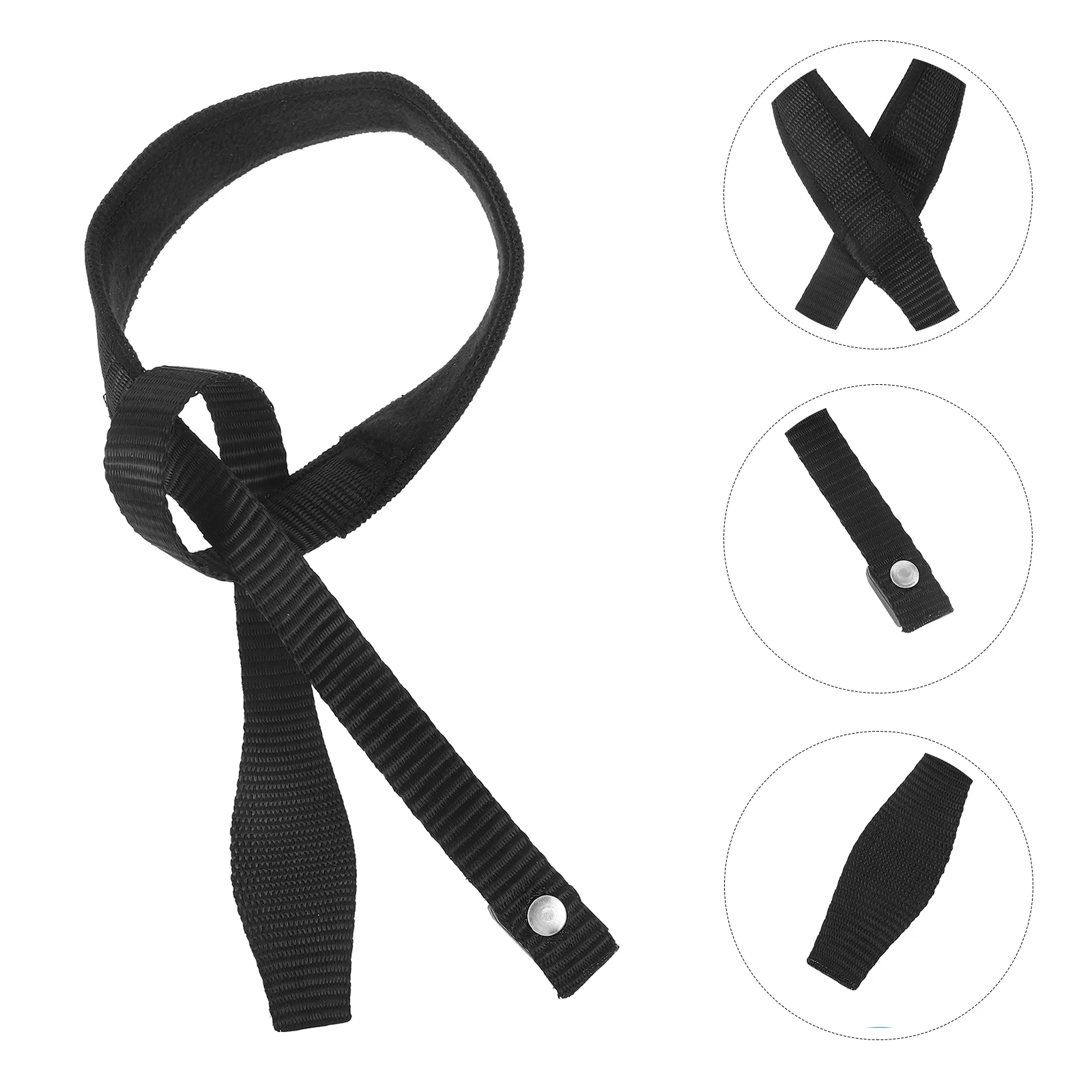 

Snowboard Gear Ski Pole Wristband Stick Strap Cane Walking Trekking Black Leash Travel