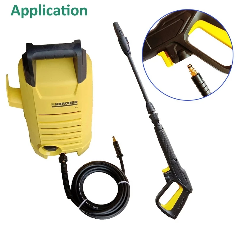 Imagem -03 - Lavadora de Pressão Kit Pistola Mangueira para Karcher Série k Car Wash Limpeza Água Spray Lance Substituição Pistola Wand Bico Adaptador