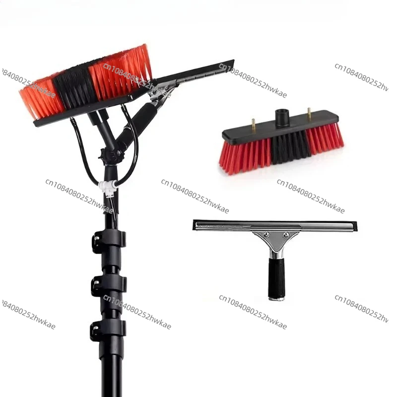 

Water Fed Pole System for Window Cleaning Solar Panel Washing Brush Photovoltaic Cleaner Telescope