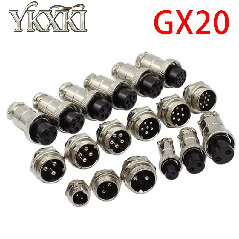 

1 шт./лот GX20 2P 3P 4P 5P 6P 7P 8P 9P 10P 12P Водонепроницаемый круглый авиационный разъем-гнездо с контактами для подключения