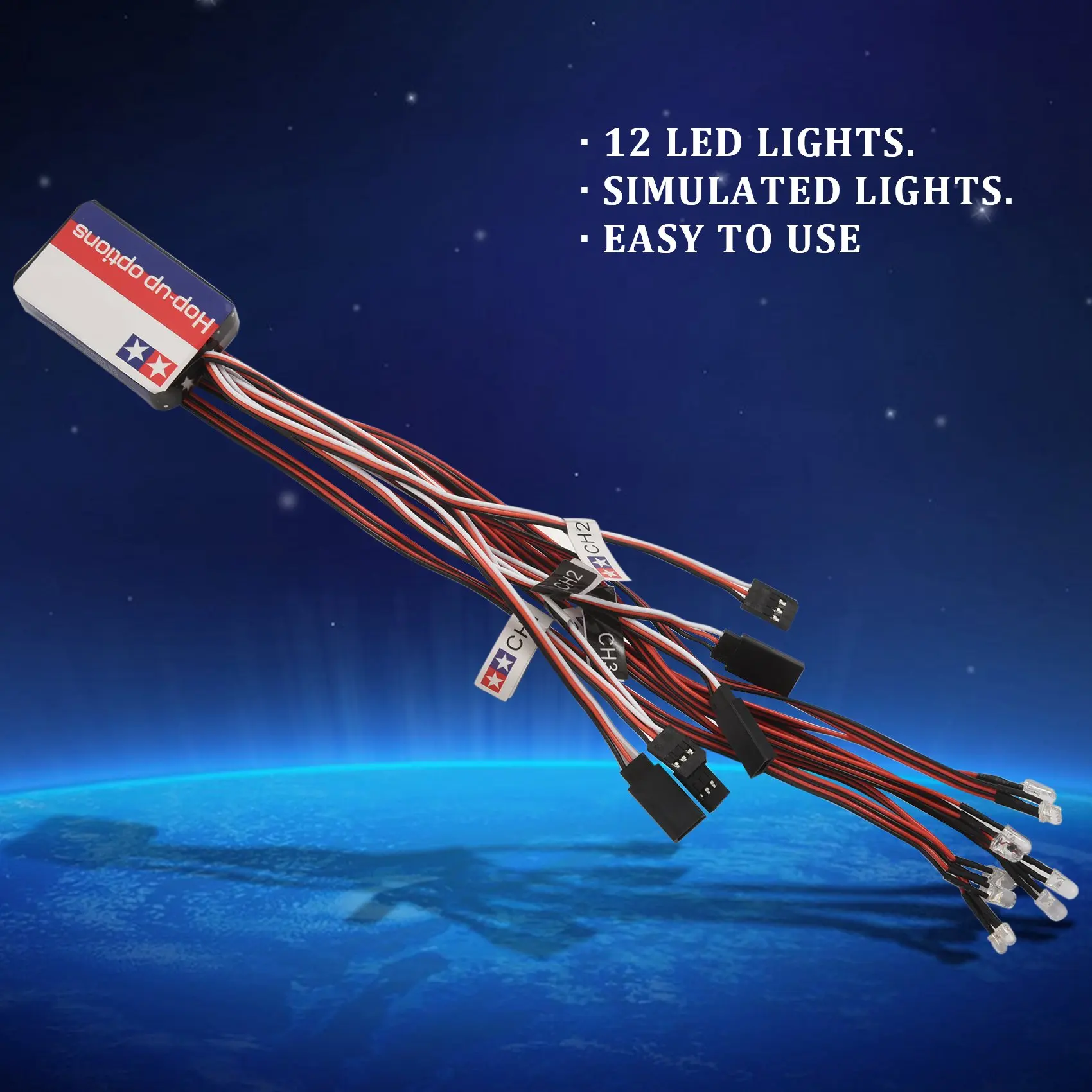 ABXE-12 LED Lighting Kit Steering Brake Simulation Flash Light For 1/10 Scale Models RC Car Yokomo Tamiya HSP HPI AXIAL RC4WD