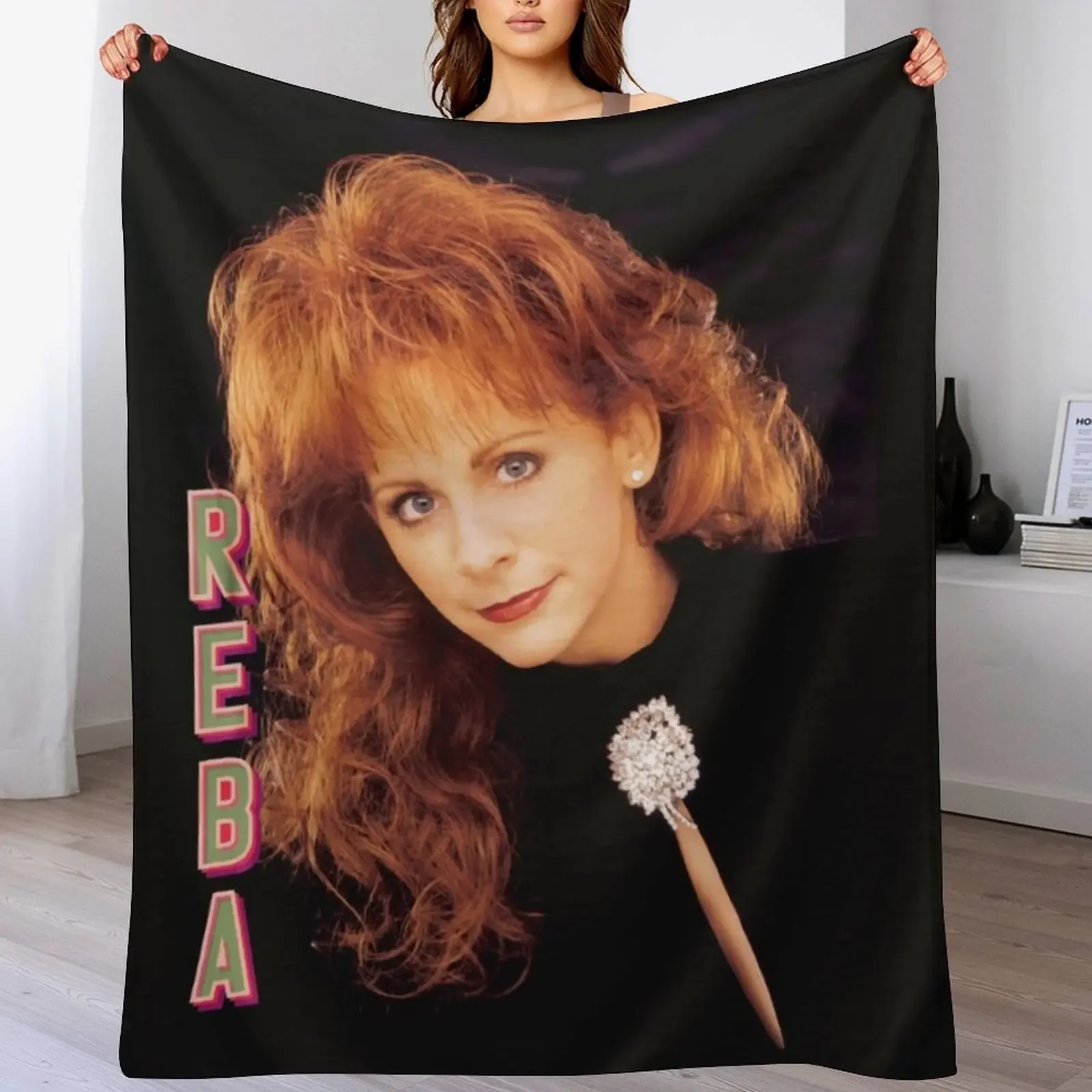 

Reba 90s Vintage With Signature Throw Blanket Decorative Sofas Beach Decoratives wednesday Blankets