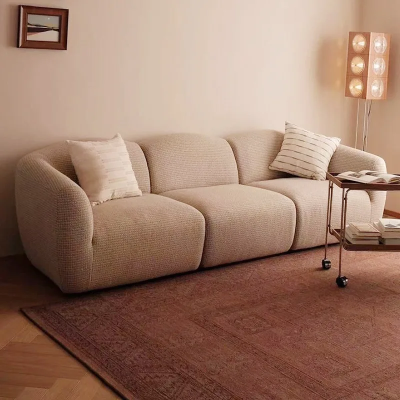 Sofa, removable and washable French retro style fabric module small apartment living room bedroom apartment sofa