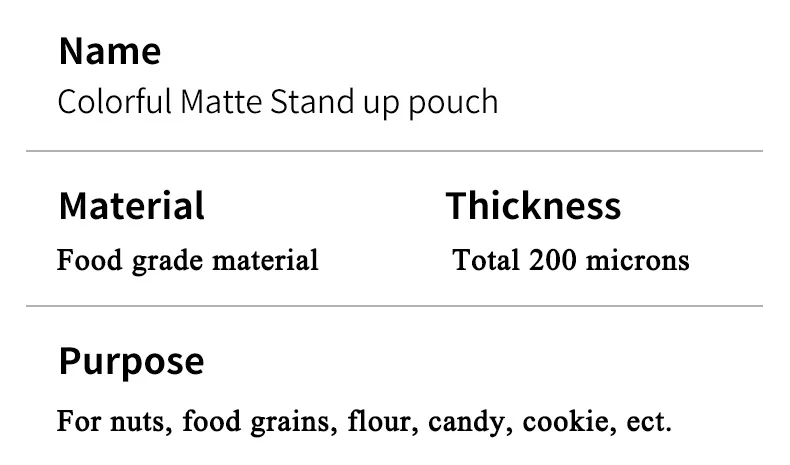 50 Stück matte, farbige, geruchsneutrale, selbstverschließende Beutel mit Reißverschluss für die Aufbewahrung von Tee, Kaffeebohnen, versiegelte Mylar-Beutel – Detail 2