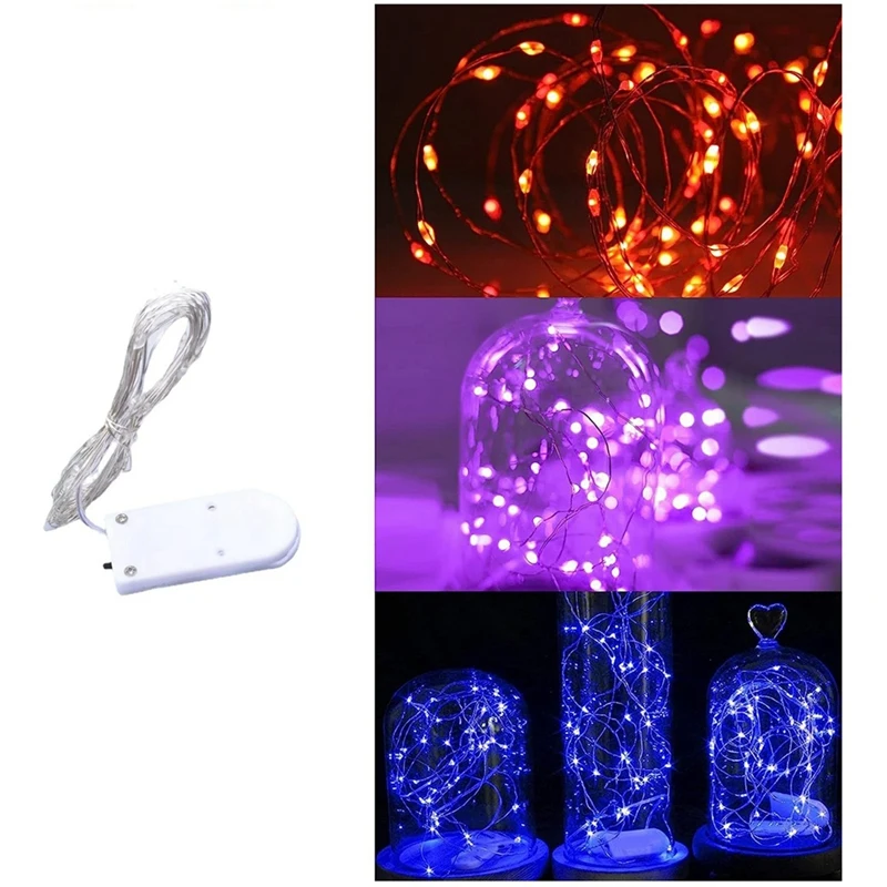 A fada do fio de cobre ilumina-se com o botão colorido quatro, 20led ilumina-se, 2m, para o banquete de casamento, Natal, com flash, 20 partes