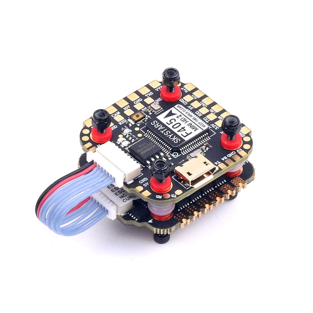 20x20mm Skystars F405 Mini HD2 Flight Controller and KM35 35A 3-6S ESC Stack with Barometer for Betaflight and INAV  FPV Racing