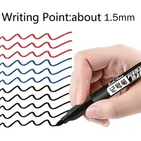 6 PCS Permanent Marker Pen Manga Drawing Markers Black Blue Red Waterproof Ink Sketch Pens Stationery Art School Supplies 2