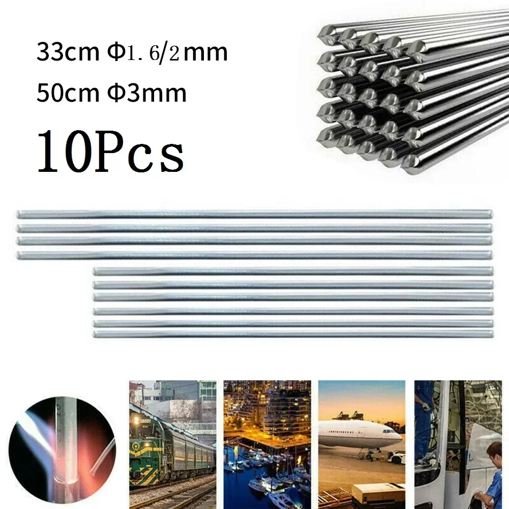 10Pcs bacchette per saldatura in alluminio brasatura a filo facile saldatura a fusione vergella a bassa temperatura saldatura a polvere strumenti per saldatura a barra di saldatura muslimb