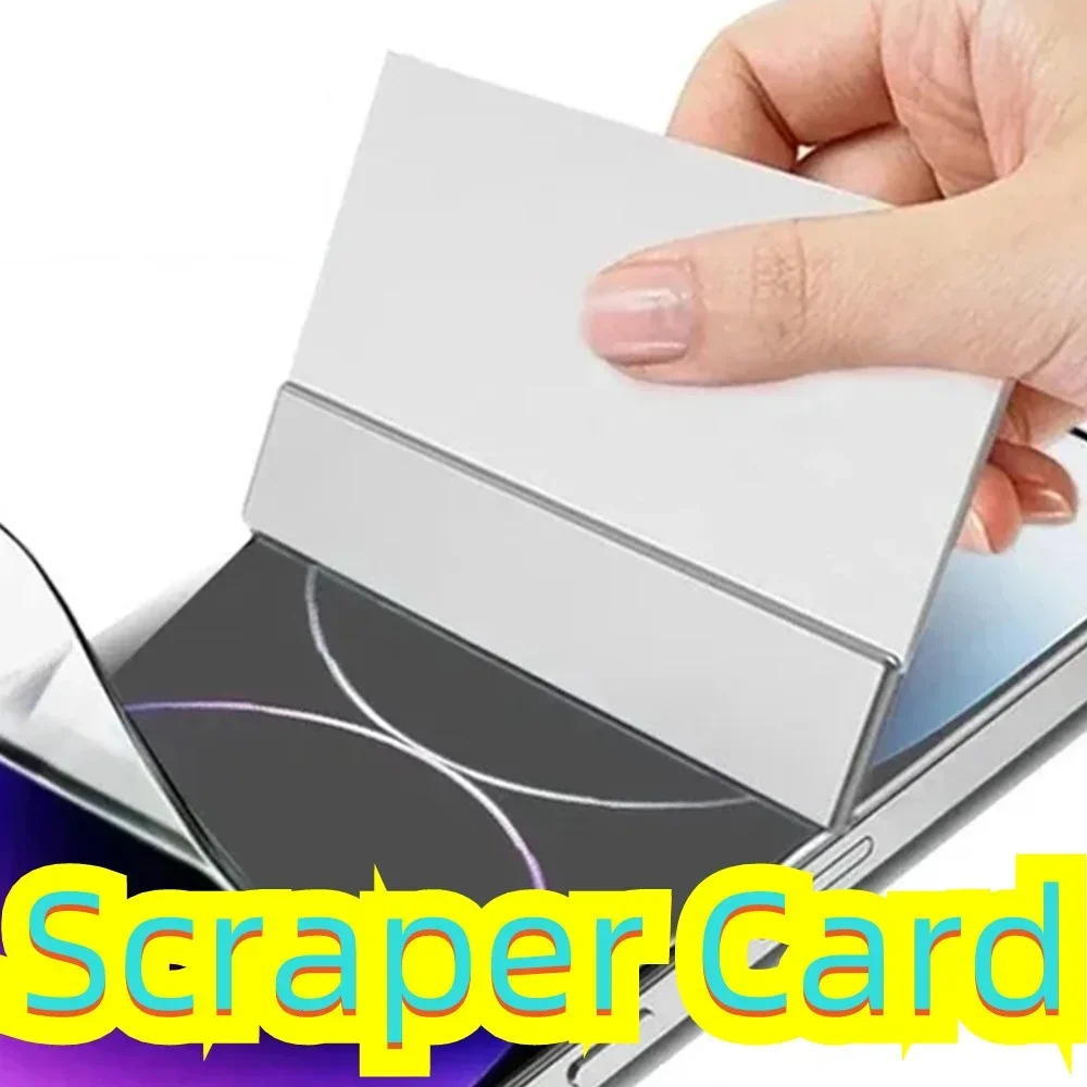 

100pcs Scraper Card Tools for Screen Protector Squeegee De-Bubble Shovel Phone Tablet PC LCD TPU Hydrogel Film Scraping Board