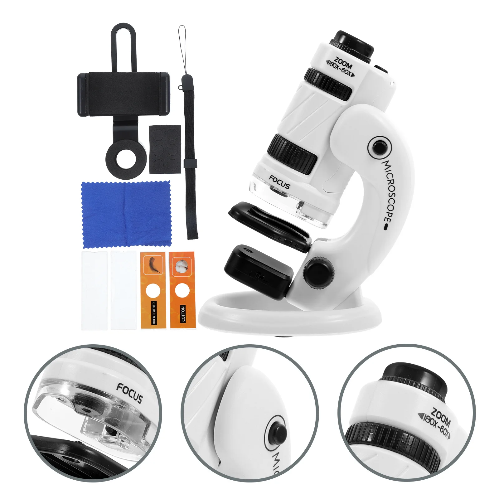 

1Set Kids Microscope Science Education Portable Biological Magnifier Handheld Experiment Supply School Student Beginner